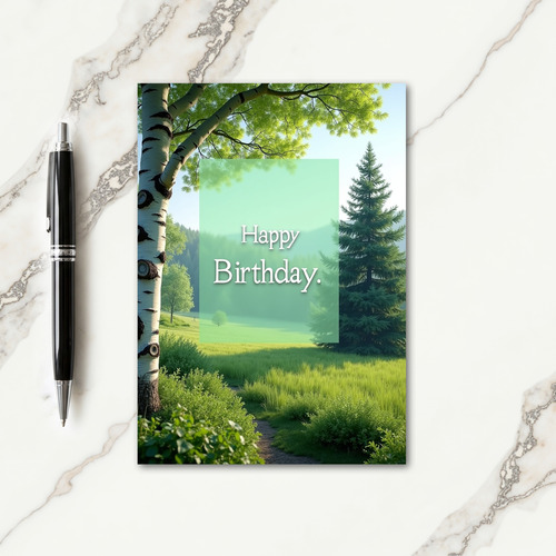 Joyful Greenery Birthday Card