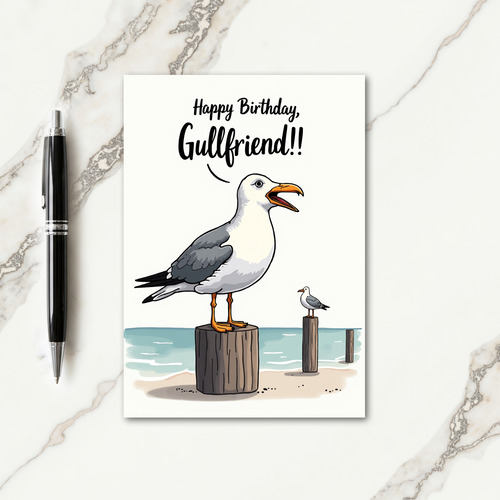 Joyful Gullfriend Birthday Card