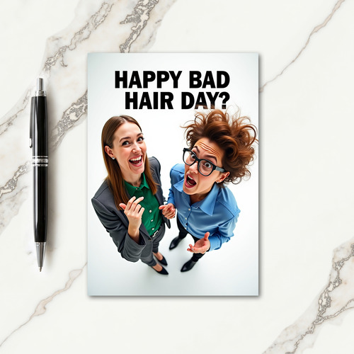 Joyful Hairstyle Birthday Card