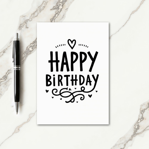 Joyful Hand Drawn Birthday Card