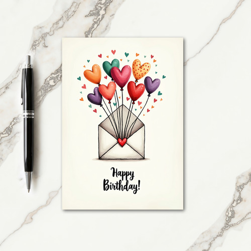 Joyful Heart Balloons Card