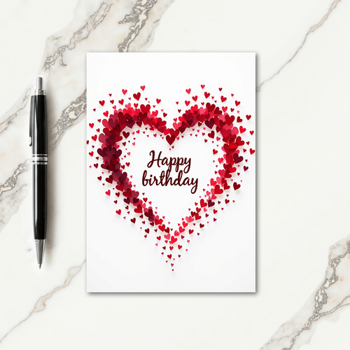 Joyful Heart Cluster Birthday Card