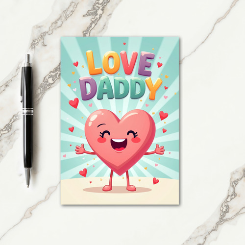 Joyful Heart Fathers Day Card