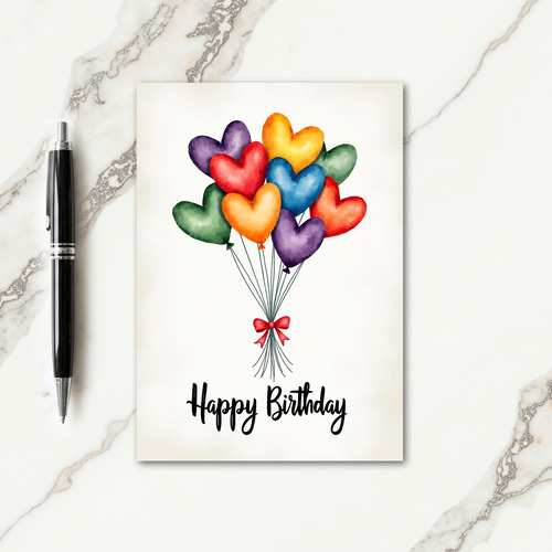 Joyful Hearts Birthday Card