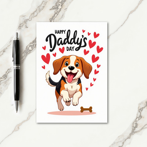 Joyful Hound Daddys Day Card