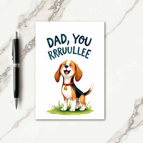 Joyful Hound Fathers Day Card