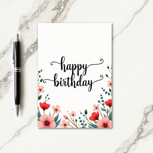 Joyful Illustrated Birthday Card