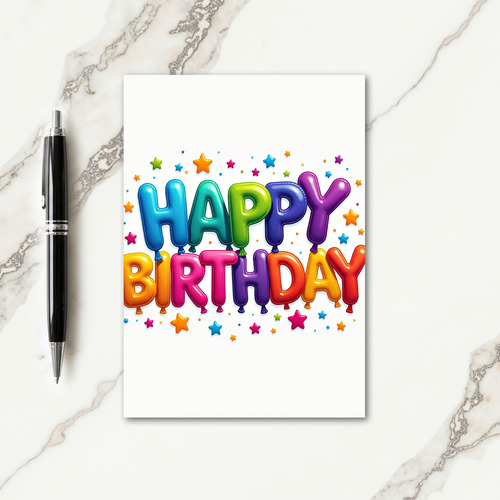 Joyful Inflatable Birthday Card