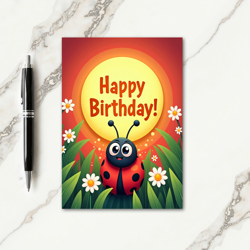 Joyful Insect Birthday Card