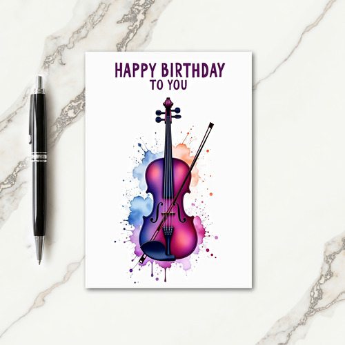 Joyful Instrument Birthday Card