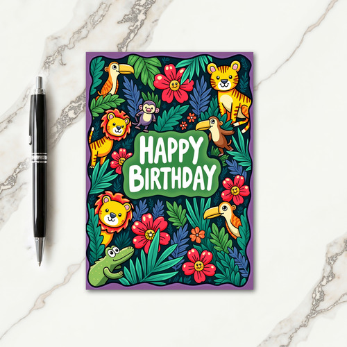 Joyful Jungle Animal Card
