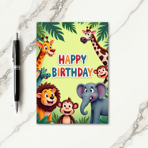Joyful Jungle Birthday Card