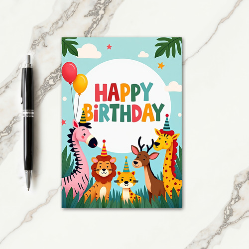 Joyful Jungle Friends Card