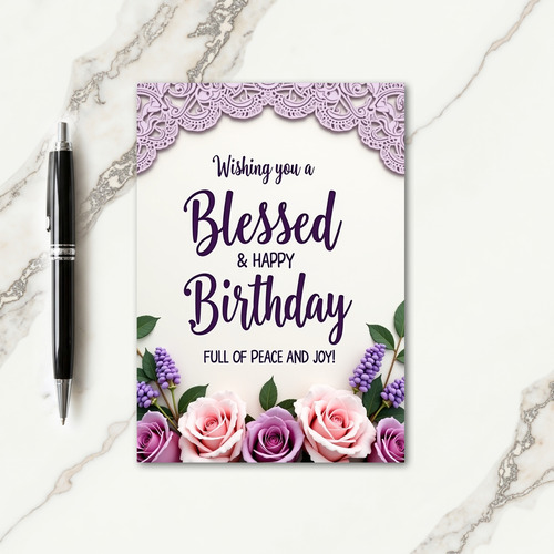 Joyful Lace Birthday Card