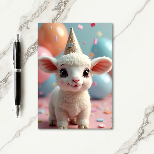 Joyful Lamb Birthday Card