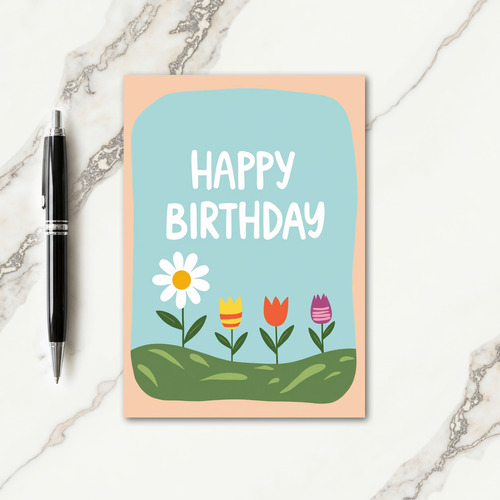 Joyful Landscape Birthday Card