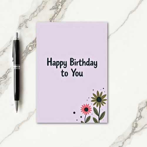 Joyful Lavender Birthday Card