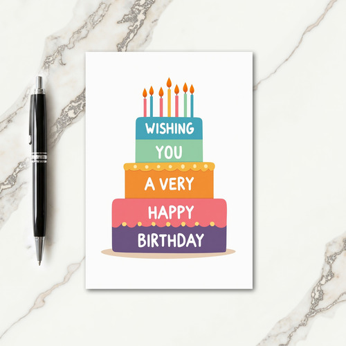 Joyful Layered Cake Card