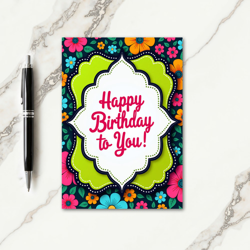 Joyful Layered Frame Birthday Card