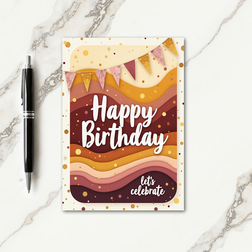 Joyful Layered Waves Card