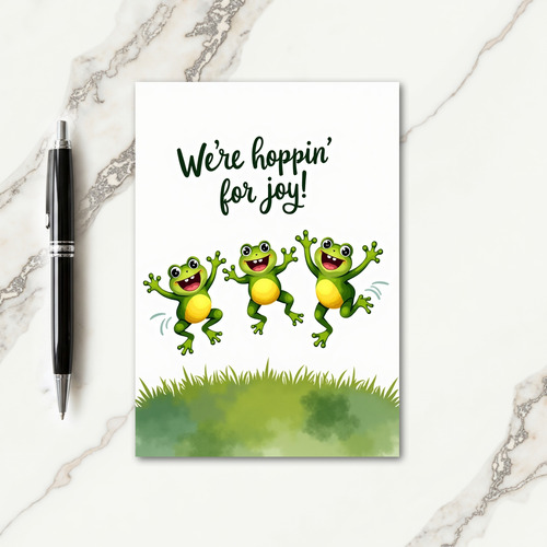 Joyful Leaping Fathers Day Card