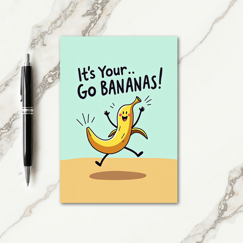 Joyful Leaping Fruit Birthday Card
