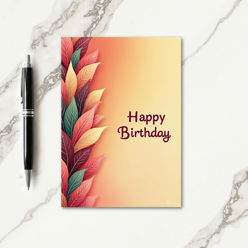 Joyful Leaves Gradient Card