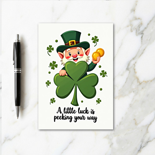 Joyful Leprechaun Luck Card
