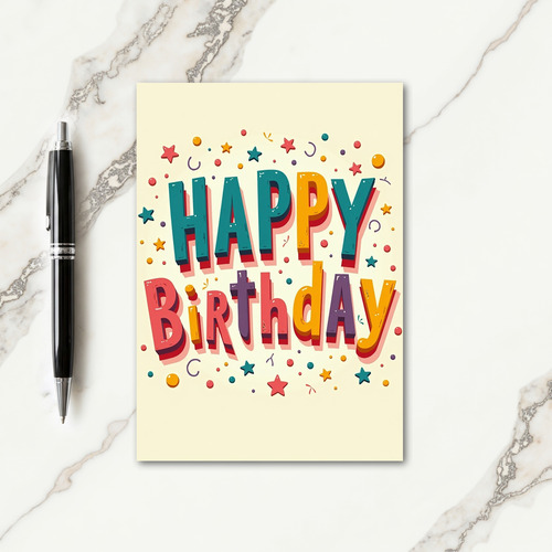 Joyful Letter Birthday Card