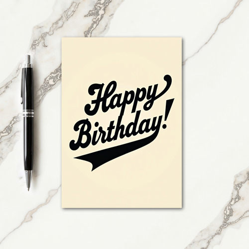 Joyful Lettered Birthday Card