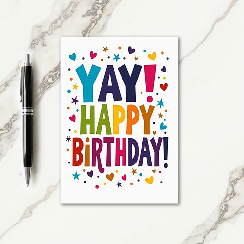 Joyful Letters Birthday Card