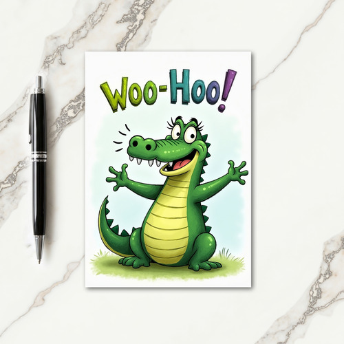 Joyful Lizard Birthday Card