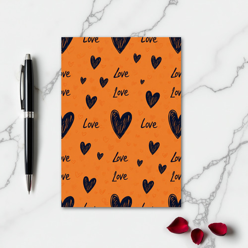 Joyful Love Scratched Heart Card