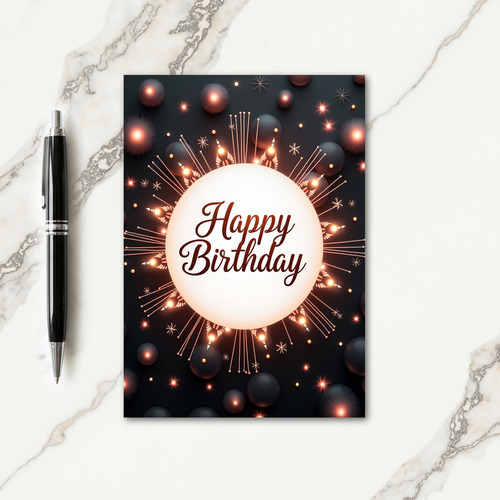 Joyful Luminous Birthday Card