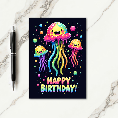 Joyful Luminous Sea Creatures Card