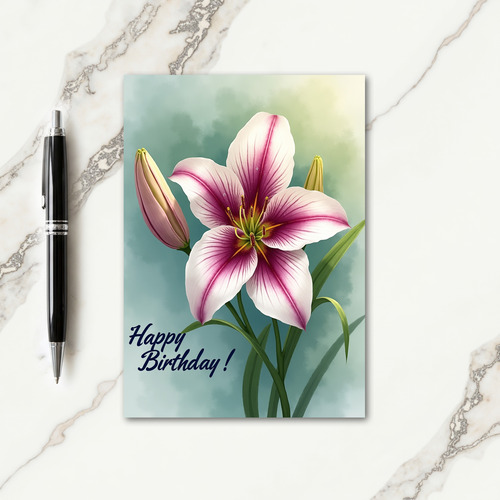 Joyful Magenta Flower Card