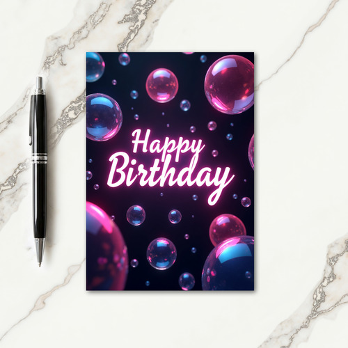 Joyful Magenta Glow Card