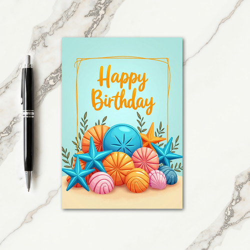 Joyful Marine Art Birthday Card