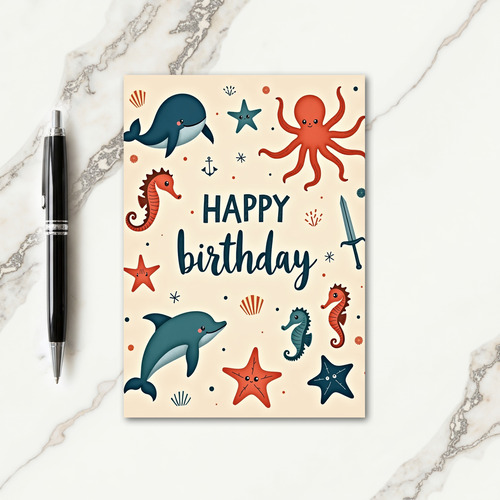 Joyful Marine Birthday Card