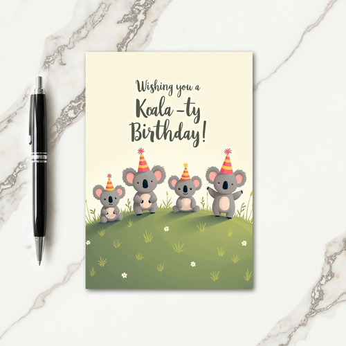 Joyful Marsupial Party Card