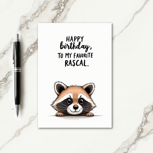 Joyful Masked Animal Birthday Card