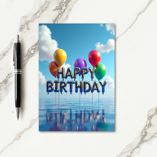 Joyful Metallic Balloon Card