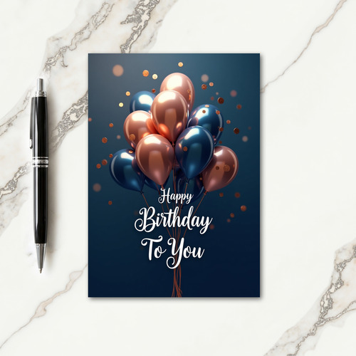Joyful Metallic Balloons Card