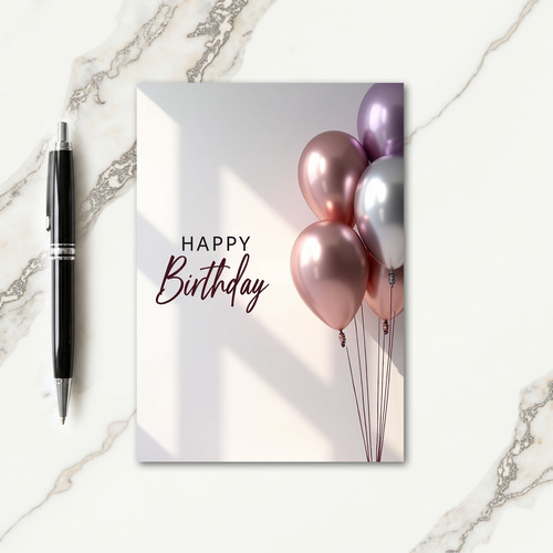 Joyful Metallic Birthday Card