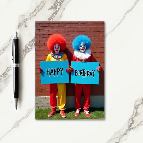 Joyful Mime Birthday Card