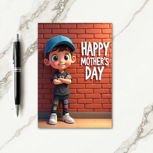 Joyful Mothers Day Boy Art Card