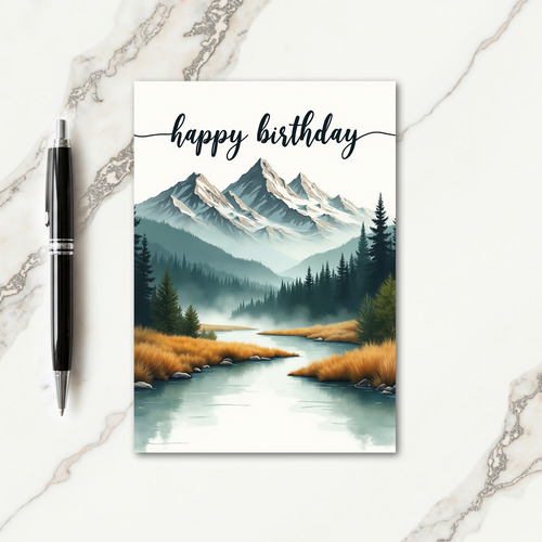 Joyful Mountainscape Card