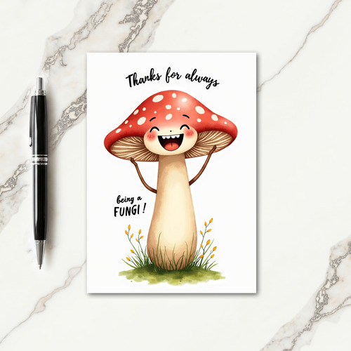 Joyful Mushroom Fathers Day Card