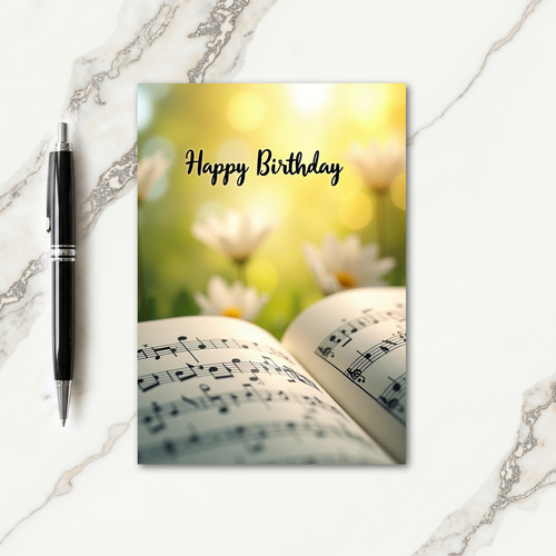 Joyful Music Notes Birthday Card