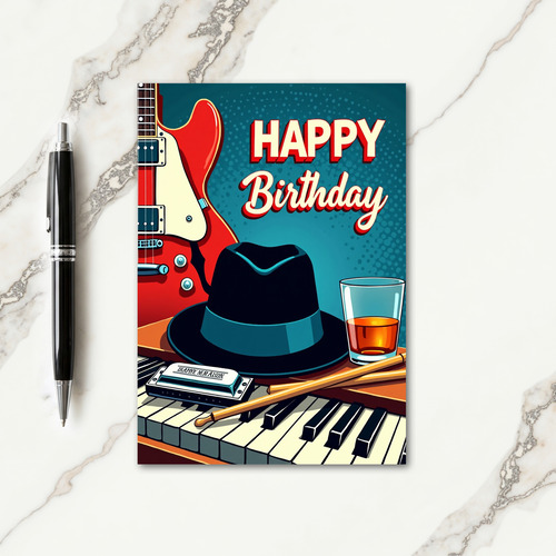 Joyful Musical Guitar Card
